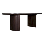 Table à manger ovale double piétement en bois de 94 pouces
