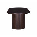 Table à manger ovale double piétement en bois de 94 pouces