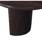 Table à manger ovale double piétement en bois de 94 pouces