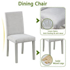 Ensemble de salle à manger carré en bois, Table de cuisine pour petit espace, Table à manger 4 personnes