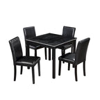 Ensemble de salle à manger carré en bois, Table de cuisine pour petit espace, Table à manger 4 personnes