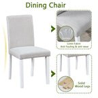 Ensemble de salle à manger carré en bois, Table de cuisine pour petit espace, Table à manger 4 personnes