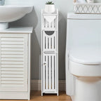 Meuble de Rangement Salle de Bain Meuble de Rangement Étroit pour Petite Salle de Bain - 6,7P x 5,1L x 30H