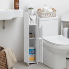 Meuble de Rangement Salle de Bain Meuble de Rangement Étroit pour Petite Salle de Bain - 6,7P x 5,1L x 30H