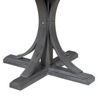 Ensemble table de salle à manger ronde rétro 5 pièces pour 4 personnes avec 4 chaises rembourrées
