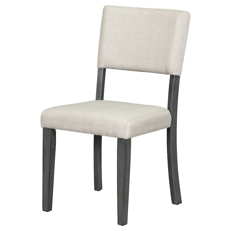 Ensemble table de salle à manger ronde rétro 5 pièces pour 4 personnes avec 4 chaises rembourrées
