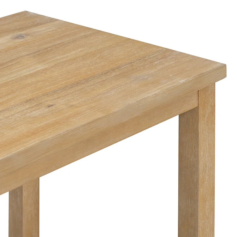 Ensemble de salle à manger 5 pièces à hauteur de comptoir, table et 4 chaises classiques et élégantes en bois naturel.