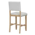 Ensemble de salle à manger 5 pièces à hauteur de comptoir, table et 4 chaises classiques et élégantes en bois naturel.