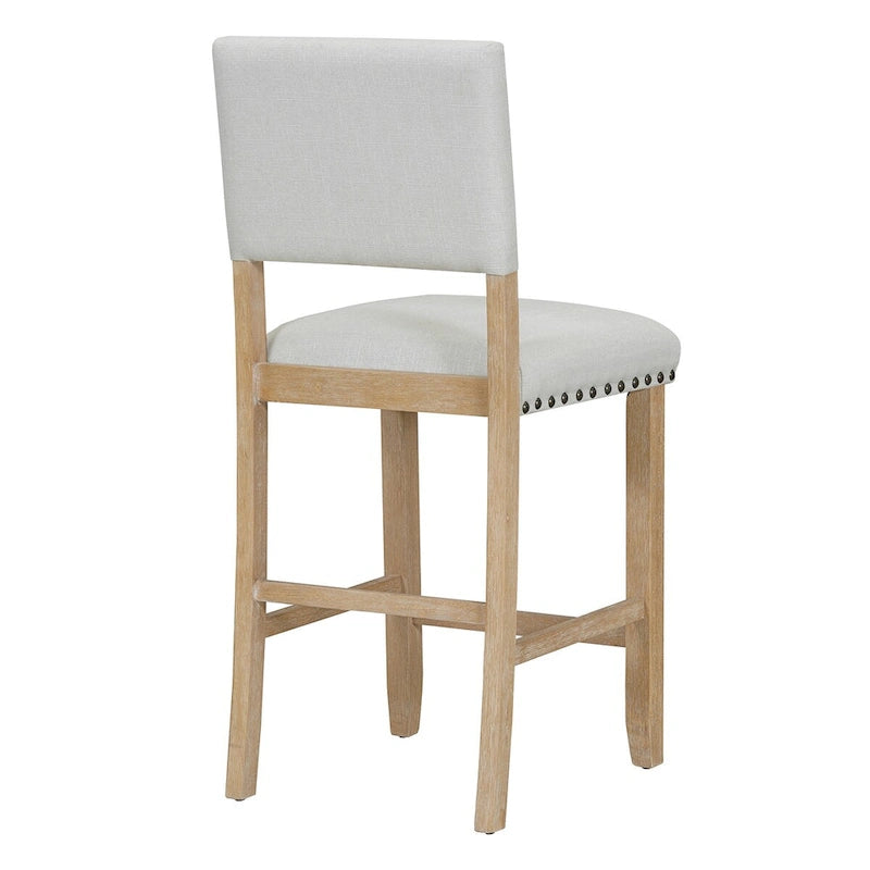 Ensemble de salle à manger 5 pièces à hauteur de comptoir, table et 4 chaises classiques et élégantes en bois naturel.