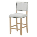 Ensemble de salle à manger 5 pièces à hauteur de comptoir, table et 4 chaises classiques et élégantes en bois naturel.
