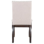 Lot de 4 chaises de salle à manger en bois expresso avec revêtement rembourré